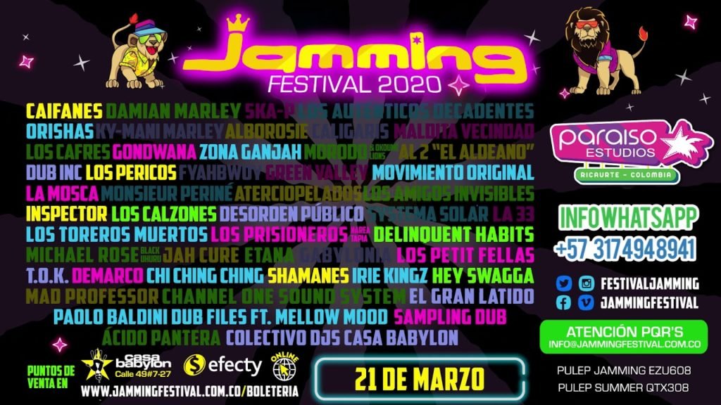 Cartel de lujo en el Jamming Festival 2020 - Revista Toma Lo Tuyo